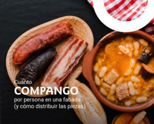 Cuánto compango por persona en una fabada asturiana con chorizo, morcilla, lacón y panceta