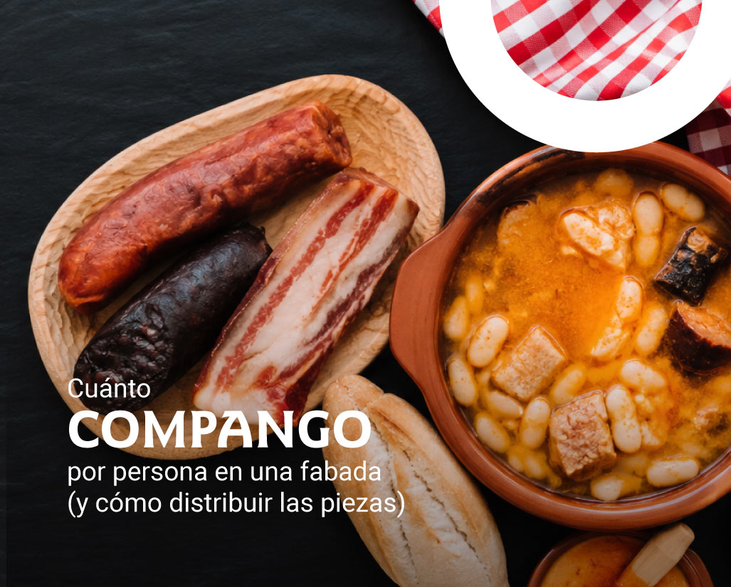 Cuánto compango por persona en una fabada asturiana con chorizo, morcilla, lacón y panceta