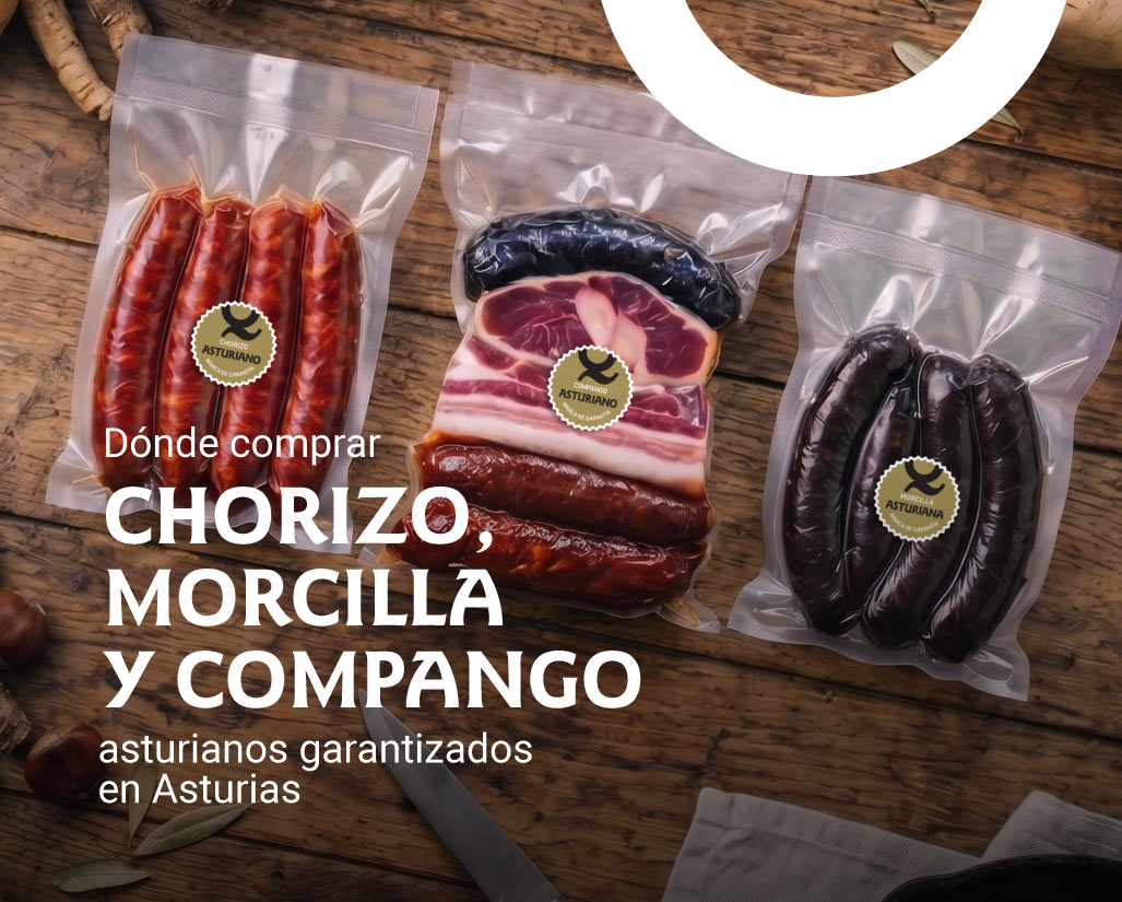 Dónde comprar chorizo asturiano y morcilla con sello Marca de Garantía en Asturias