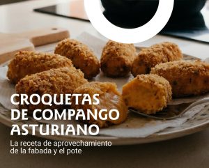 Croquetas de compango asturiano, receta de aprovechamiento de la fabada y el pote