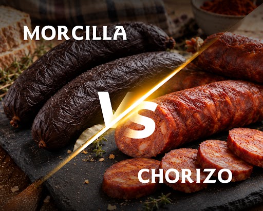 Morcilla vs chorizo asturianos: comparativa visual de ambos productos con Marca de Garantía